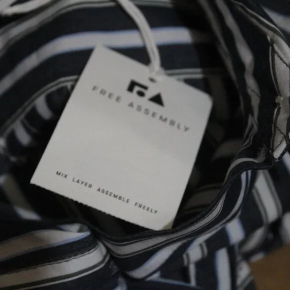 Free Assembly Belted Cotton Maxi Shirtdress With Long Sleeves - Picture 9 of 13